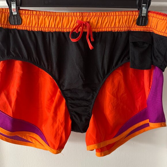 Xersion Orange and Purple Run Shorts With Liner - Picture 8 of 12